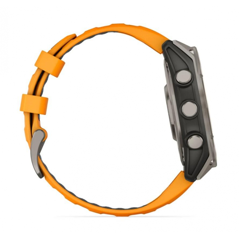fenix 8 – 47 mm, AMOLED Sapphire, Titanium with Spark orange/graphite silicone band (010-02904-11)