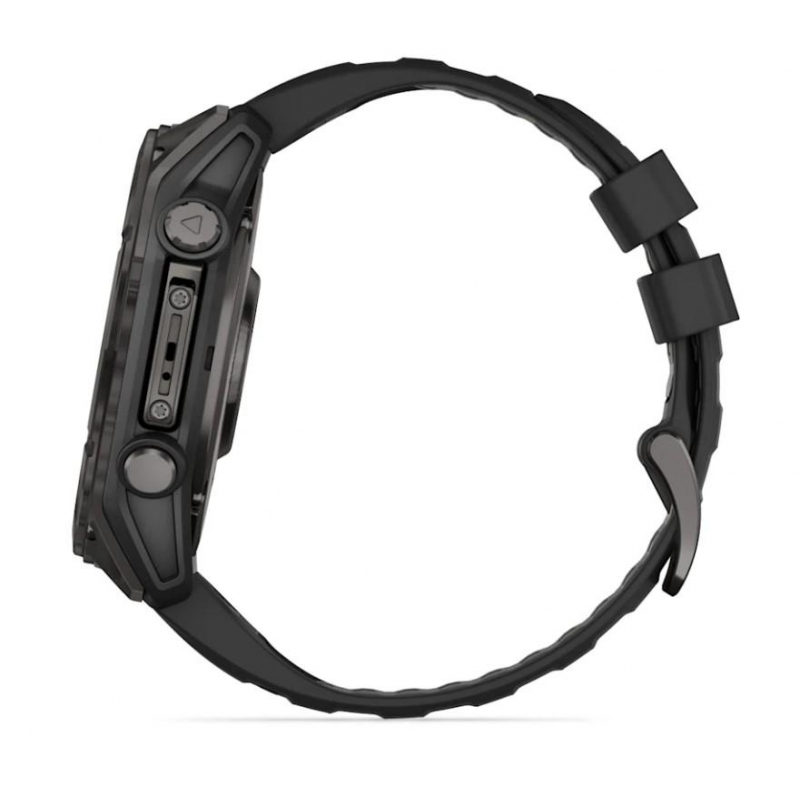 fenix 8 – 51 mm, AMOLED Sapphire, Carbon grey DLC with Black/pebble grey silicone band (010-02905-21)