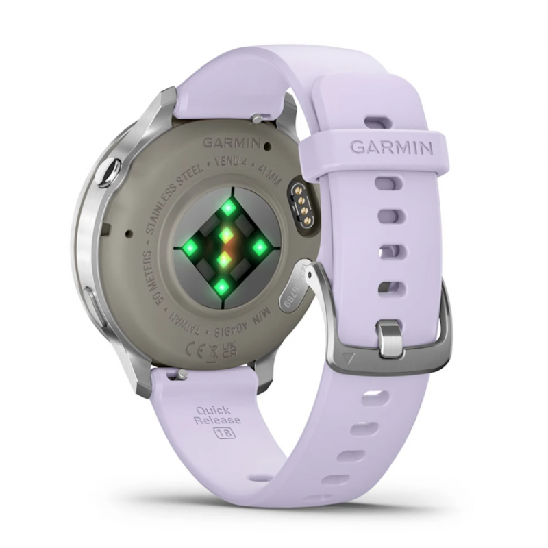 Venu 4 - 41 mm Silver con cinturino in silicone Periwinkle (010-03013-01)