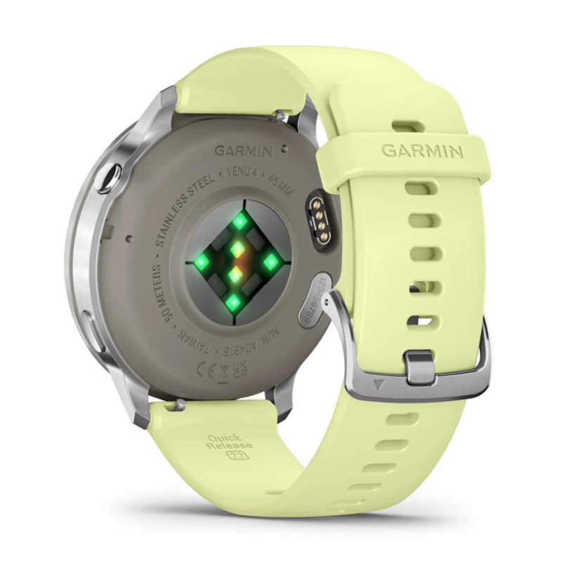 Venu 4 - 45 mm Silver con cinturino in silicone Citron (010-03014-02)
