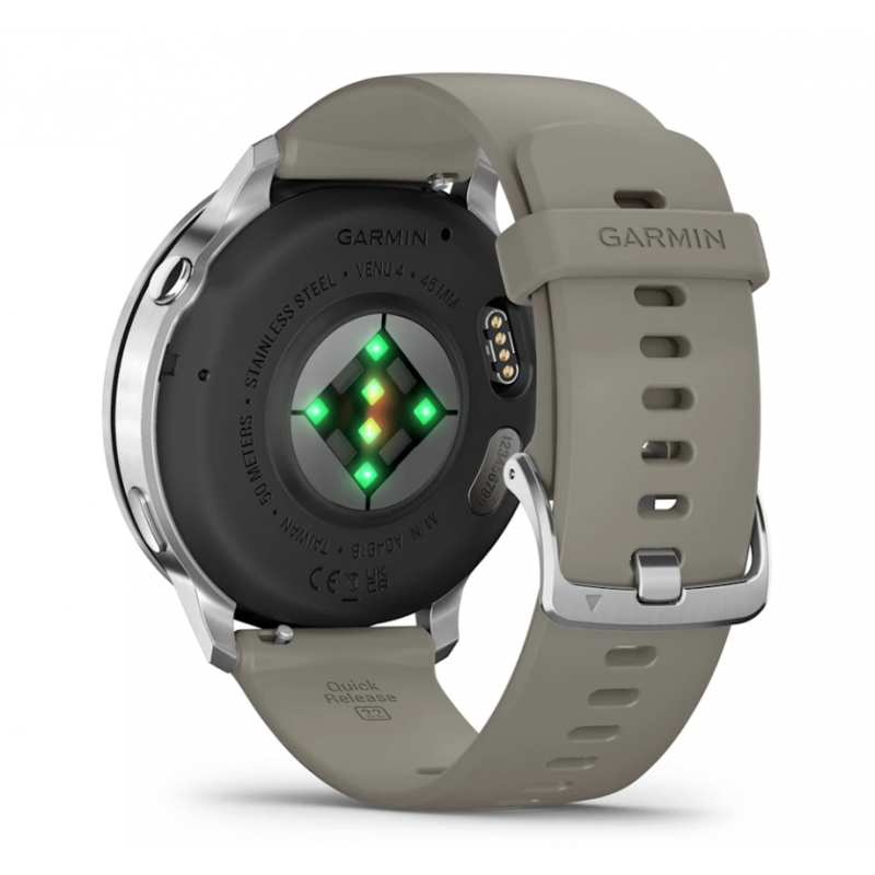Venu 4 - 45 mm Silver con cinturino in silicone Silver Gray (010-03014-01)