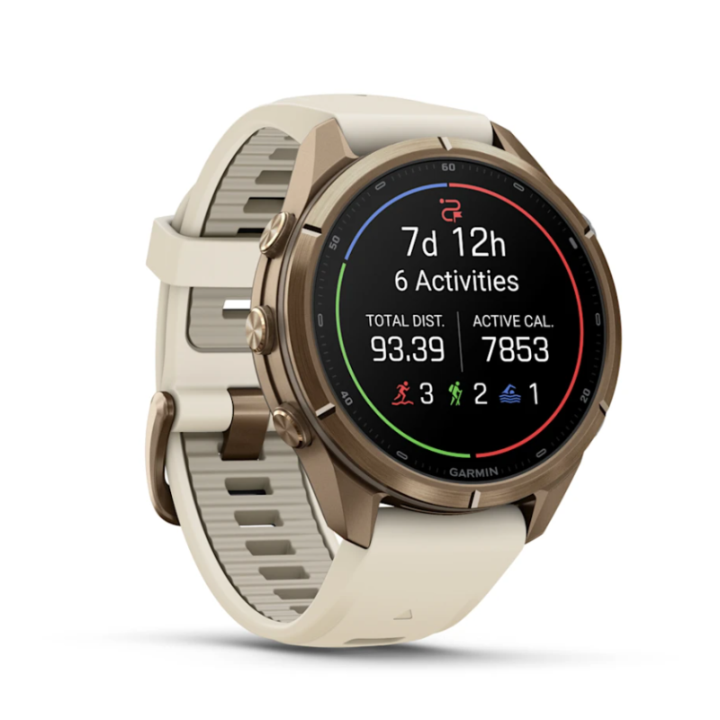 fenix 9 Pro Titanio Autumn Gold con cinturino in silicone Cream/French Gray (010-04335-21)