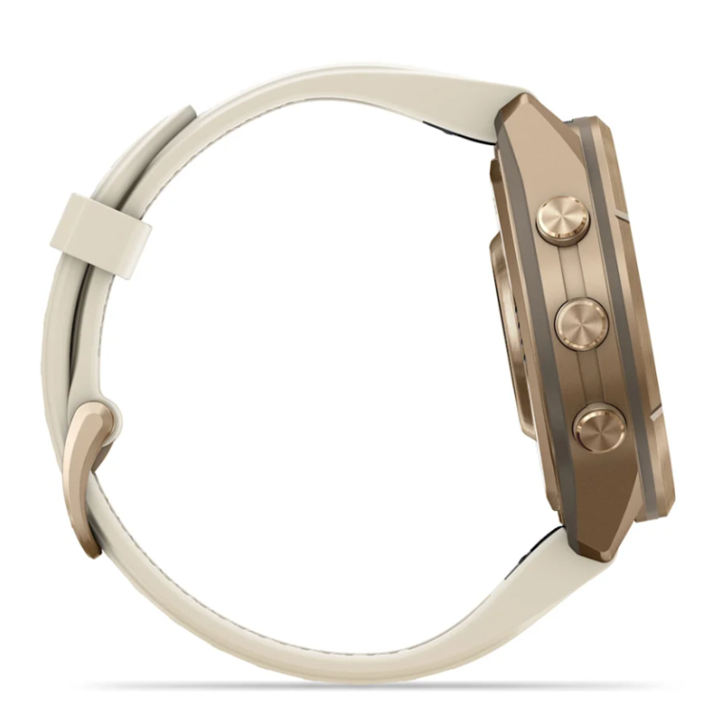 fenix 9 Pro 43 mm Titanio Autumn Gold con cinturino in silicone Cream/French Gray (010-04335-21)