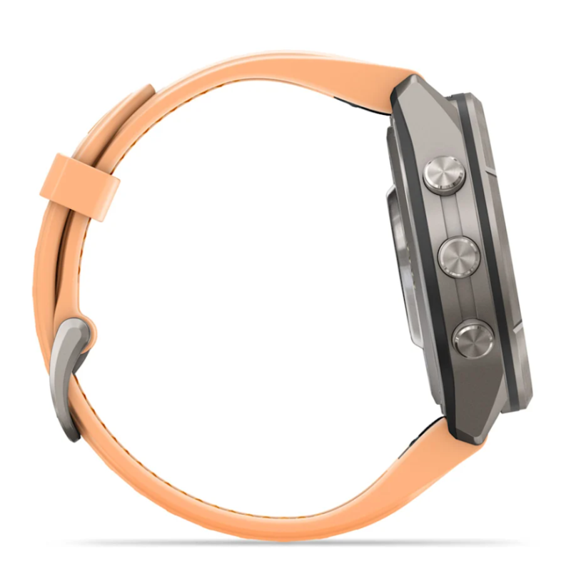 fenix 9 Pro 43 mm Titanio con cinturino in silicone Shell Pink/Autumn Orange (010-04335-01)