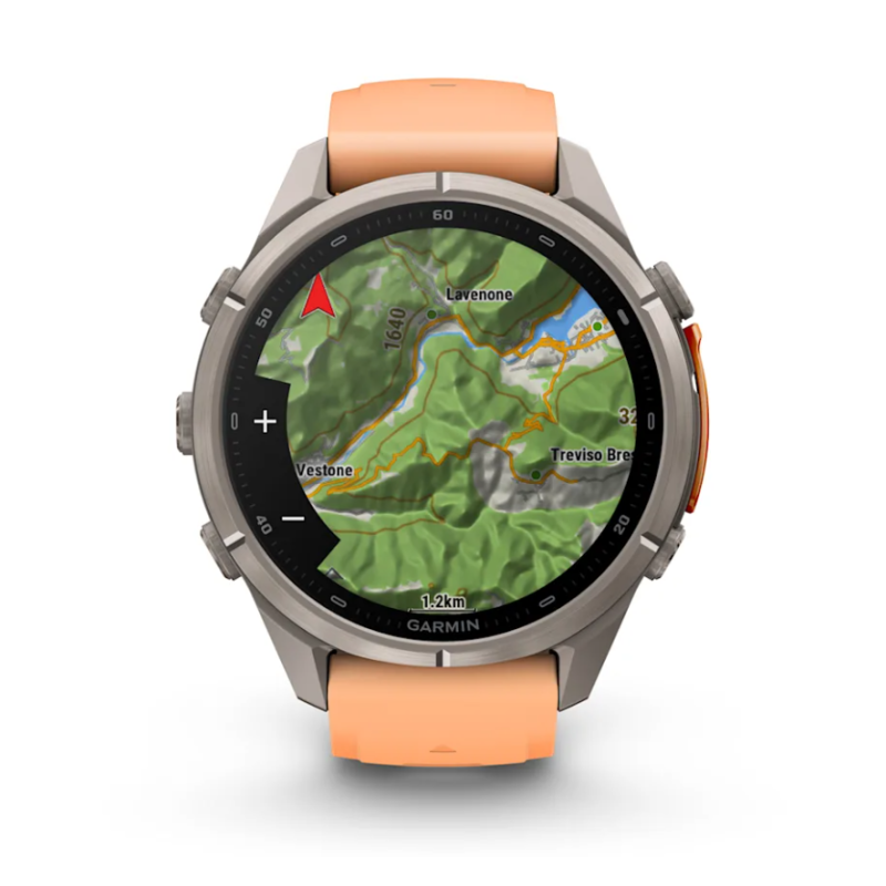 fenix 9 Pro 43 mm Titanio con cinturino in silicone Shell Pink/Autumn Orange (010-04335-01)