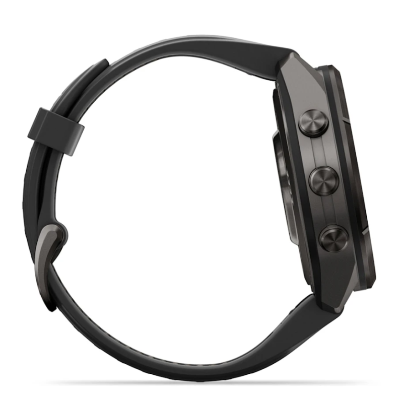 fenix 9 Pro 43 mm Titanio DLC Carbon Gray con cinturino in silicone Black/Pebble Gray (010-04335-11)