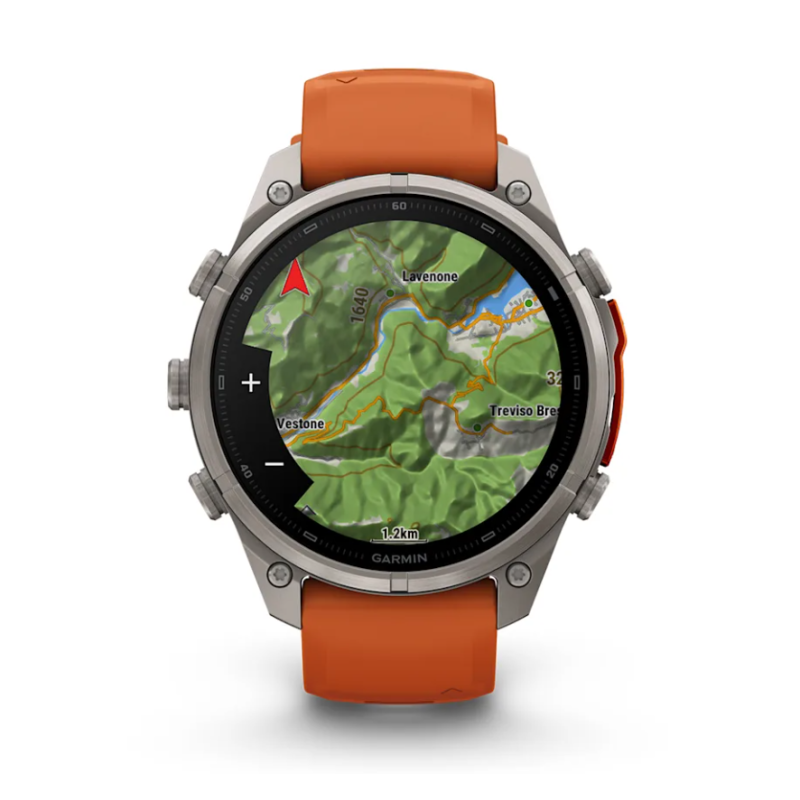 fenix 9 Pro 47 mm Titanio con cinturino in silicone Autumn Orange/Spark Orange (010-04336-01)