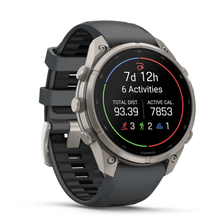 fenix 9 Pro 47 mm Titanio con cinturino in silicone Graphite/black (010-04336-21)