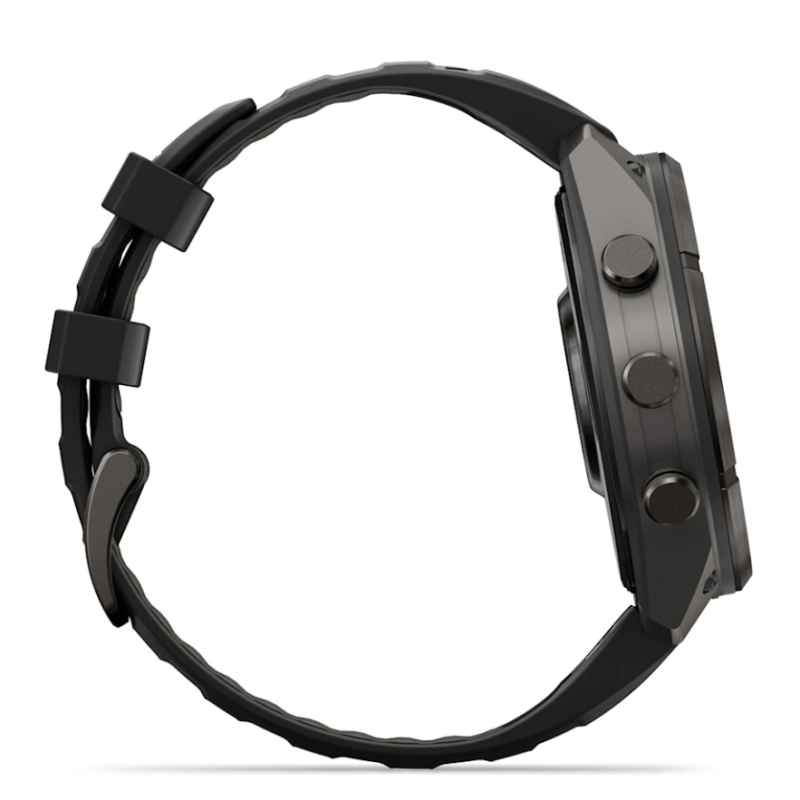fenix 9 Pro 47 mm Titanio DLC Carbon Gray con cinturino in silicone Black/Pebble Gray (010-04336-11)