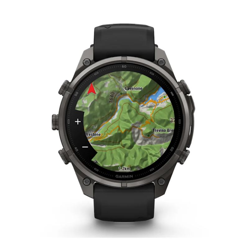 fenix 9 Pro 47 mm Titanio DLC Carbon Gray con cinturino in silicone Black/Pebble Gray (010-04336-11)