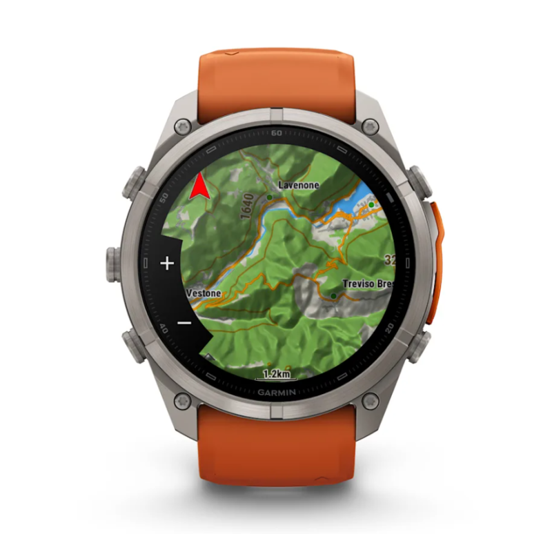 fenix 9 Pro 51 mm Titanio con cinturino in silicone Autumn Orange/Spark Orange (010-04337-01)