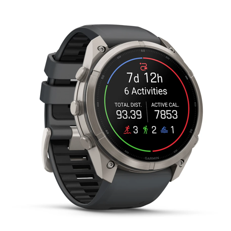 fenix 9 Pro 51 mm Titanio con cinturino in silicone Graphite/black (010-04337-21)
