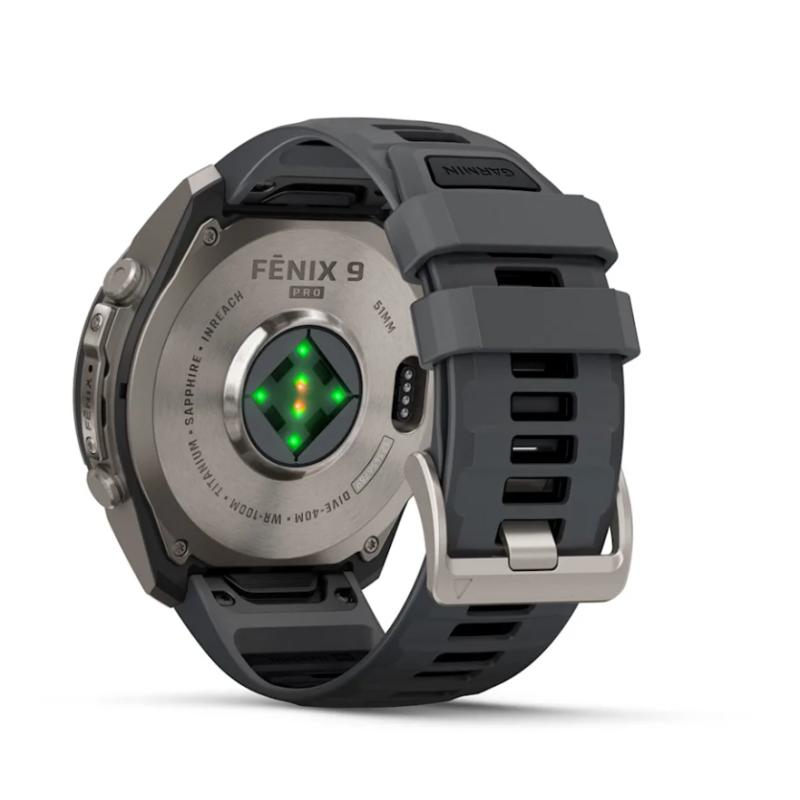 fenix 9 Pro 51 mm Titanio con cinturino in silicone Graphite/black (010-04337-21)