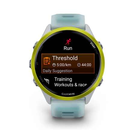 Forerunner 570 - 47mm Amp Yellow Aluminum con cinturino Translucent Whitestone/Turquoise (010-02971-01)
